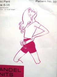 93 KANDEL KNITS 71 2 HOT PANTS MINI PANTS PATTERN 6-16